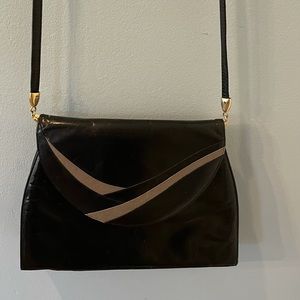 vintage Italian fine leather shoulder bag AVB